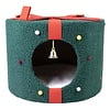 Kerst kattenhuis cadeau groen/rood | 42 x 42 x 30 cm
