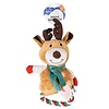 Kerst rendier met katoenen treklus | 25 x 35 x 10 cm