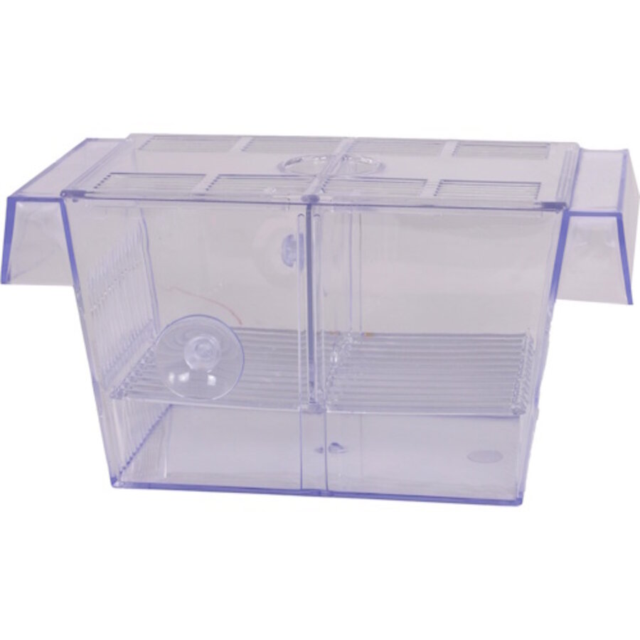 Drijvende aquarium kweekbak 4-in-1 met zuigers 20,5 x 10,4 x 11 cm