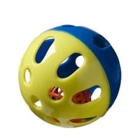 Knaagdier speelbal met geluid 9cm multi-color