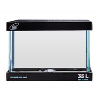 Aquascaping aquarium 35 liter 40 x 32 x 28 cm met gebogen glas, afdekplaat en veiligheidsmat