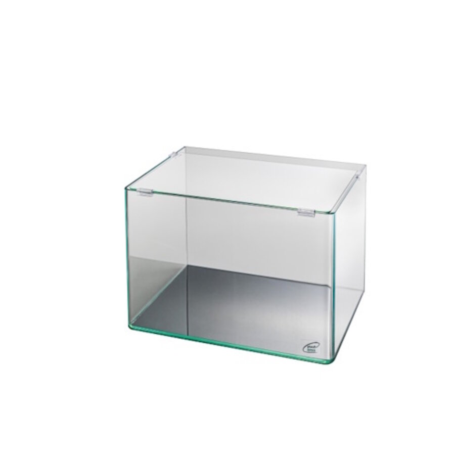 Aquascaping aquarium 35 liter 40 x 32 x 28 cm met gebogen glas, afdekplaat en veiligheidsmat