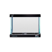 Aquascaping aquarium 55 liter 45 x 36 x 34 cm met gebogen glas, afdekplaat en veiligheidsmat