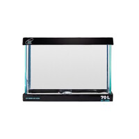 Aquascaping aquarium 70 liter 50 x 39 x 36 cm met gebogen glas, afdekplaat en veiligheidsmat