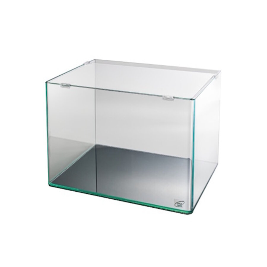 Aquascaping aquarium 70 liter 50 x 39 x 36 cm met gebogen glas, afdekplaat en veiligheidsmat