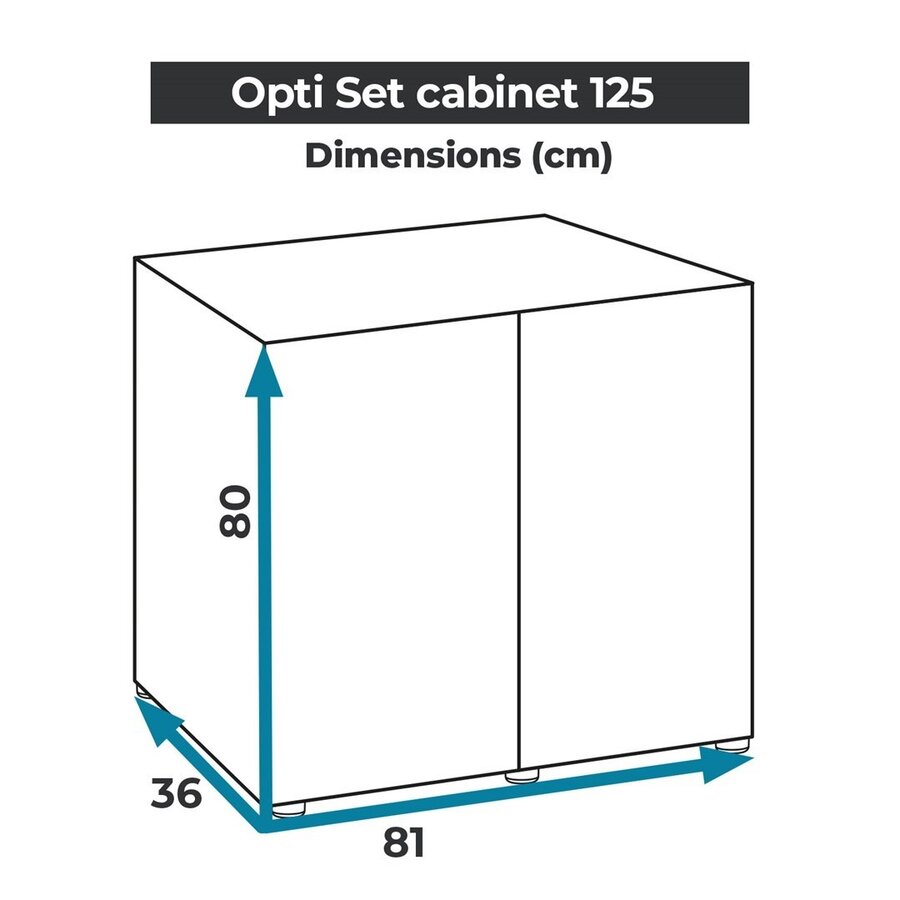 Aquael Optiset Kast 125 | 81 x 36 x 80CM