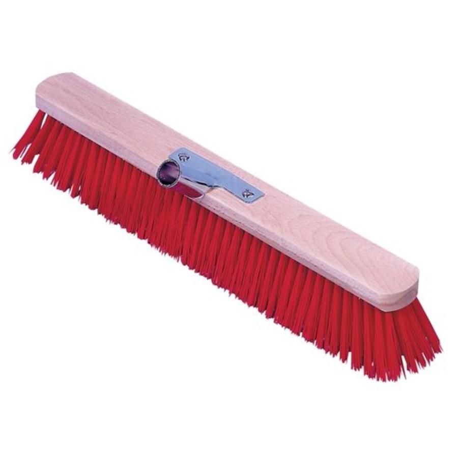 Euro stalbezem rood met PVC haren