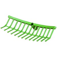 Kunststof voerhark groen met steelbevestiging 26 mm