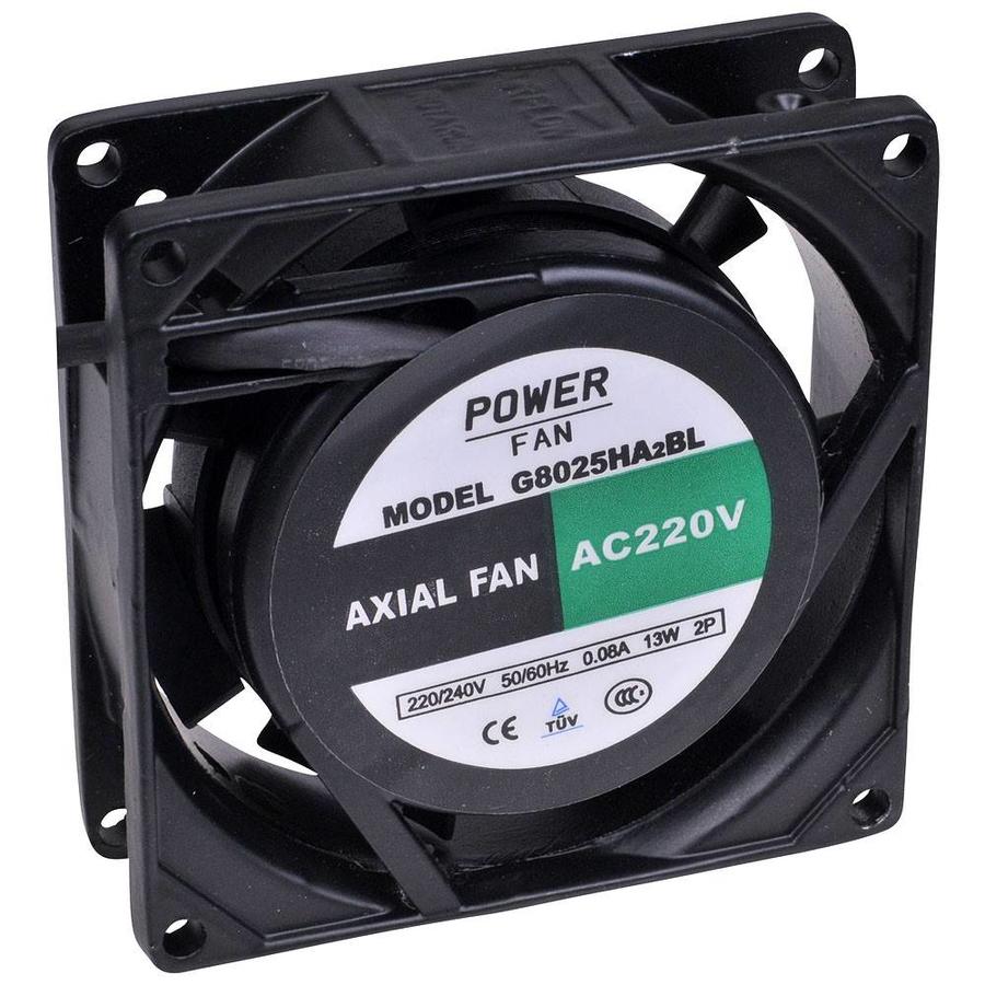 Ventilator 80x80x25 mm met kogellagers voor broedmachine en zelfbouw