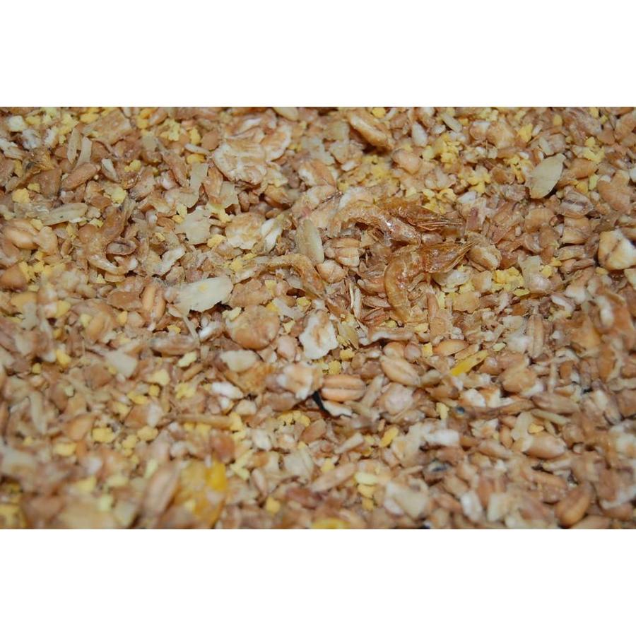 Kippenmuesli met garnaaltjes