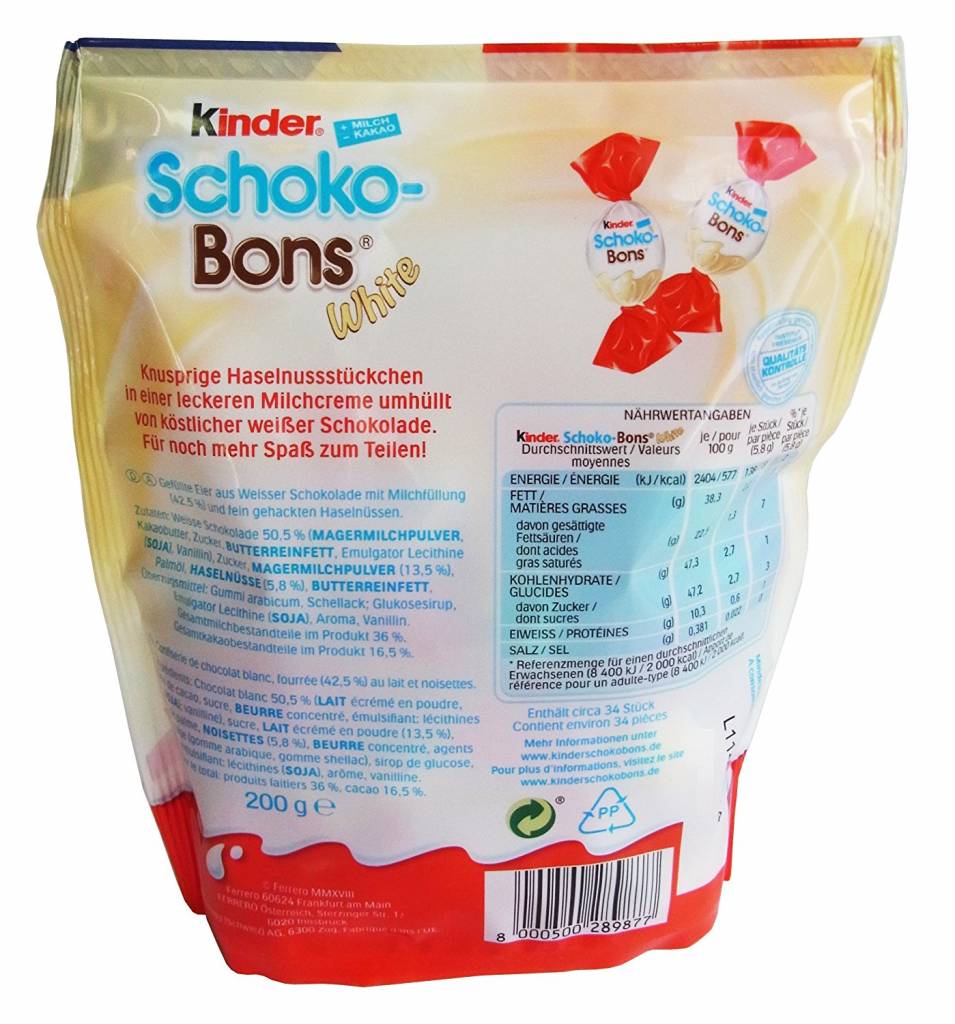 Kinder Schoko-Bons White 18 x 200g