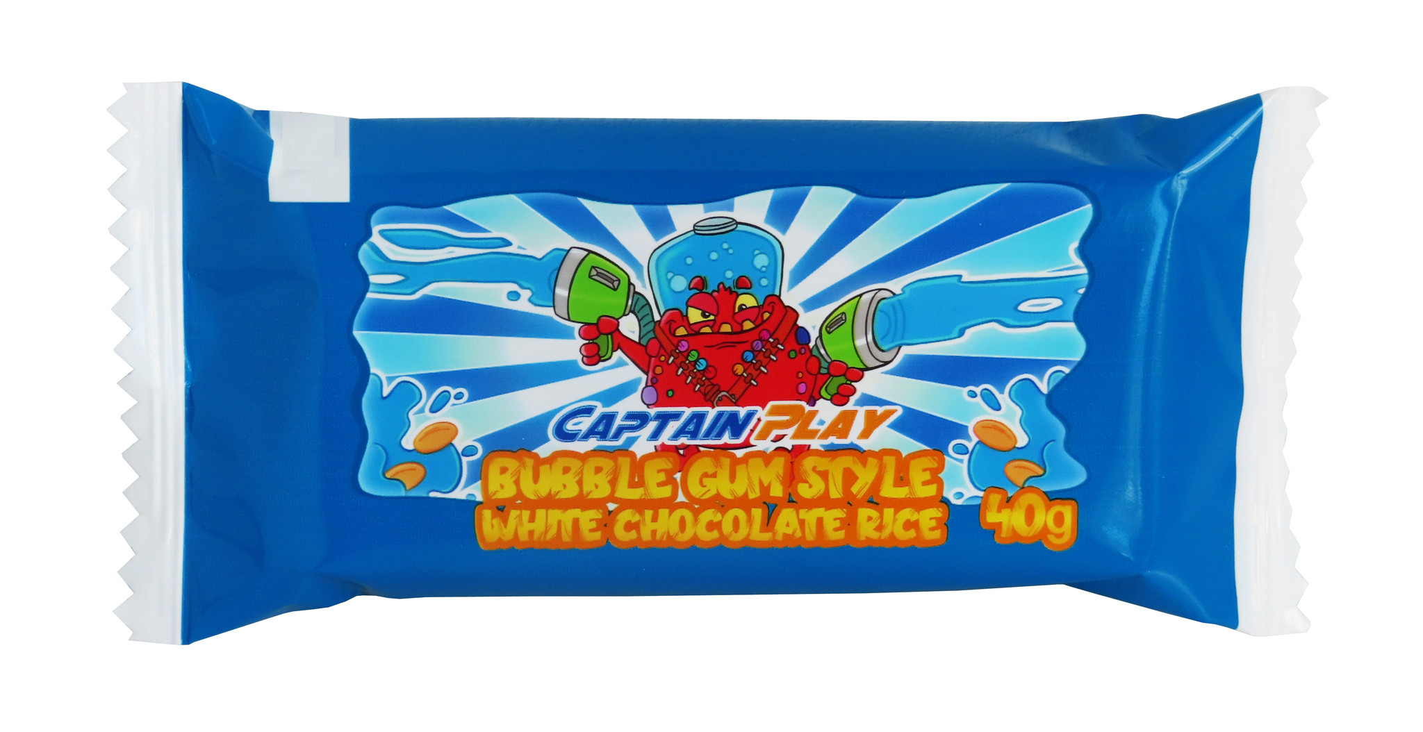 CAPTAIN PLAY Bubble Gum Style White Choclate Rice 30 x 40g