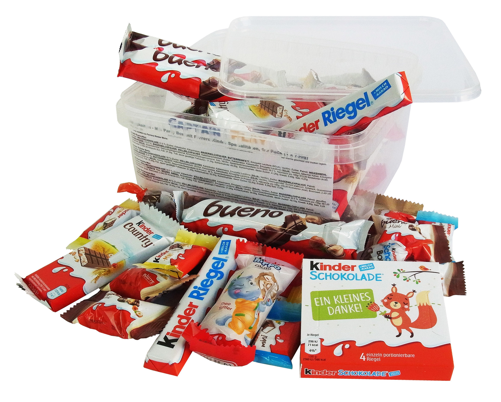 Süßigkeiten – Mix Party Box mit Ferrero Kinder Spezialitäten, 1er Pack (1 x 730g)