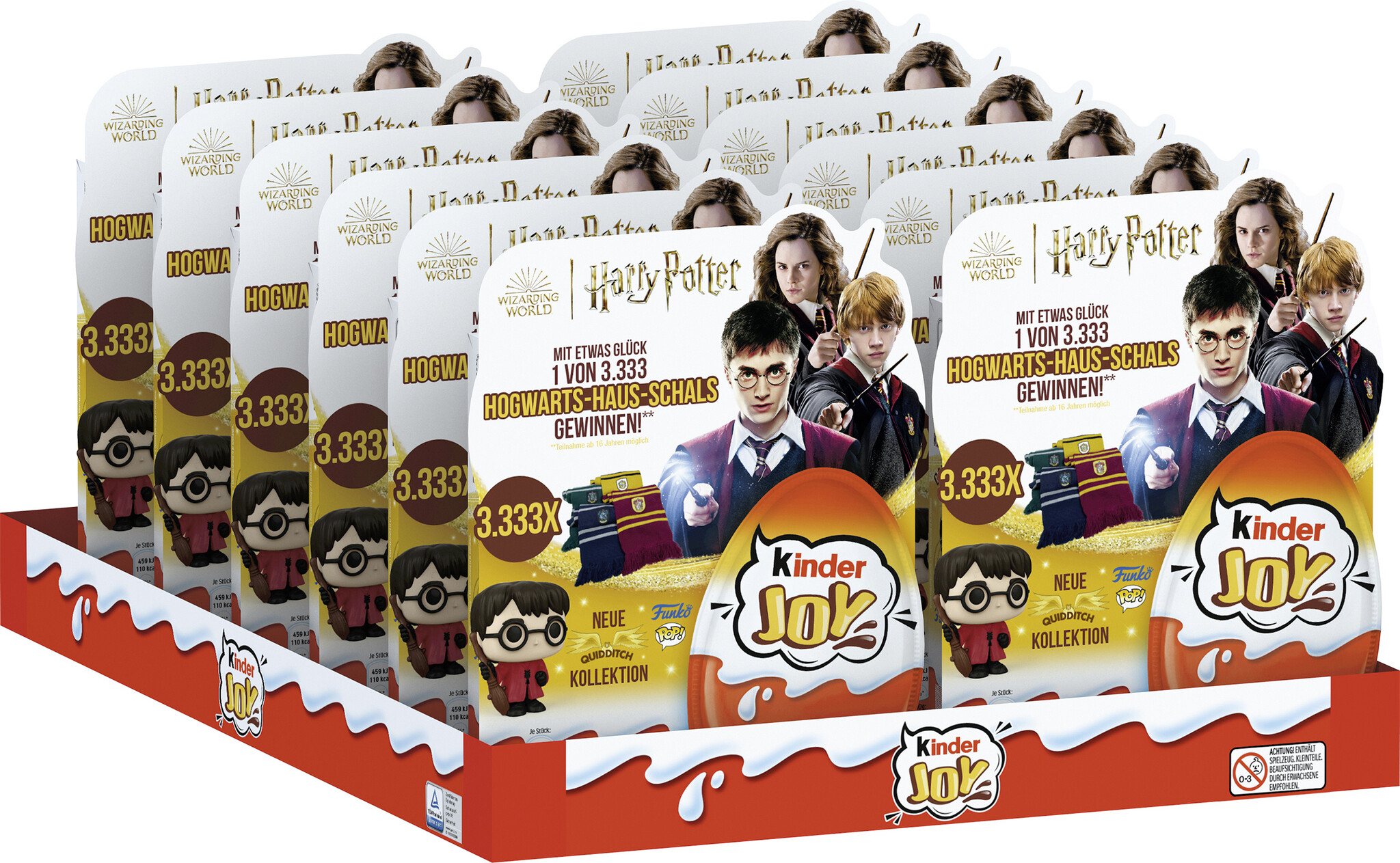 kinder Joy Harry Potter Quidditch - Vorratspack mit 12 Packungen zu je 4 Eiern