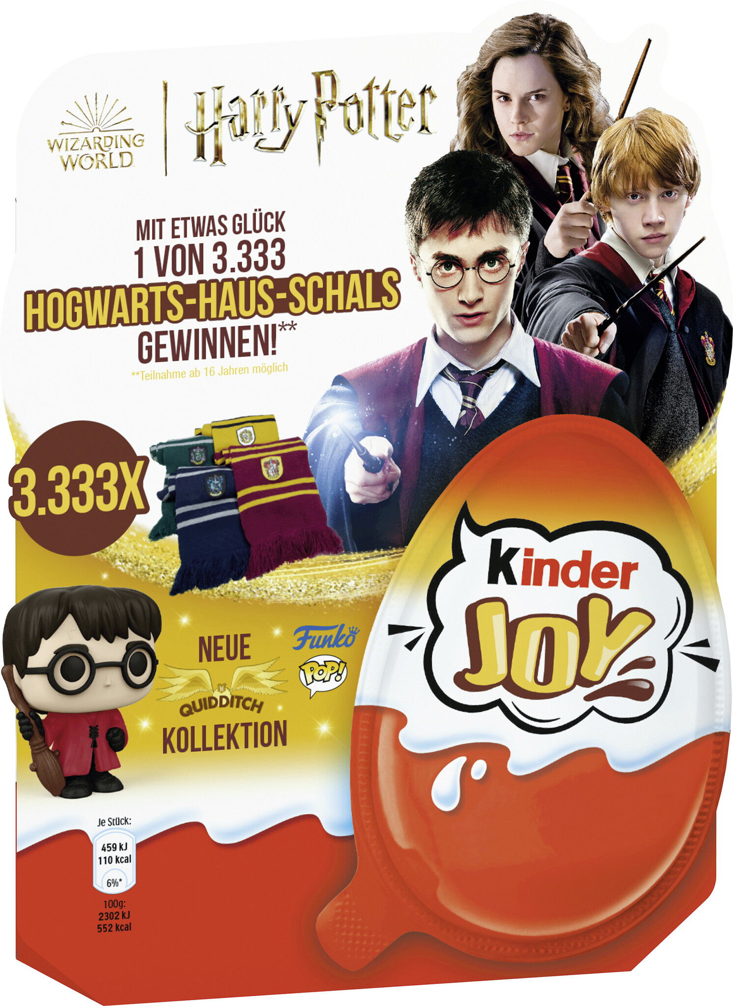 kinder Joy Harry Potter Quidditch - Vorratspack mit 12 Packungen zu je 4 Eiern