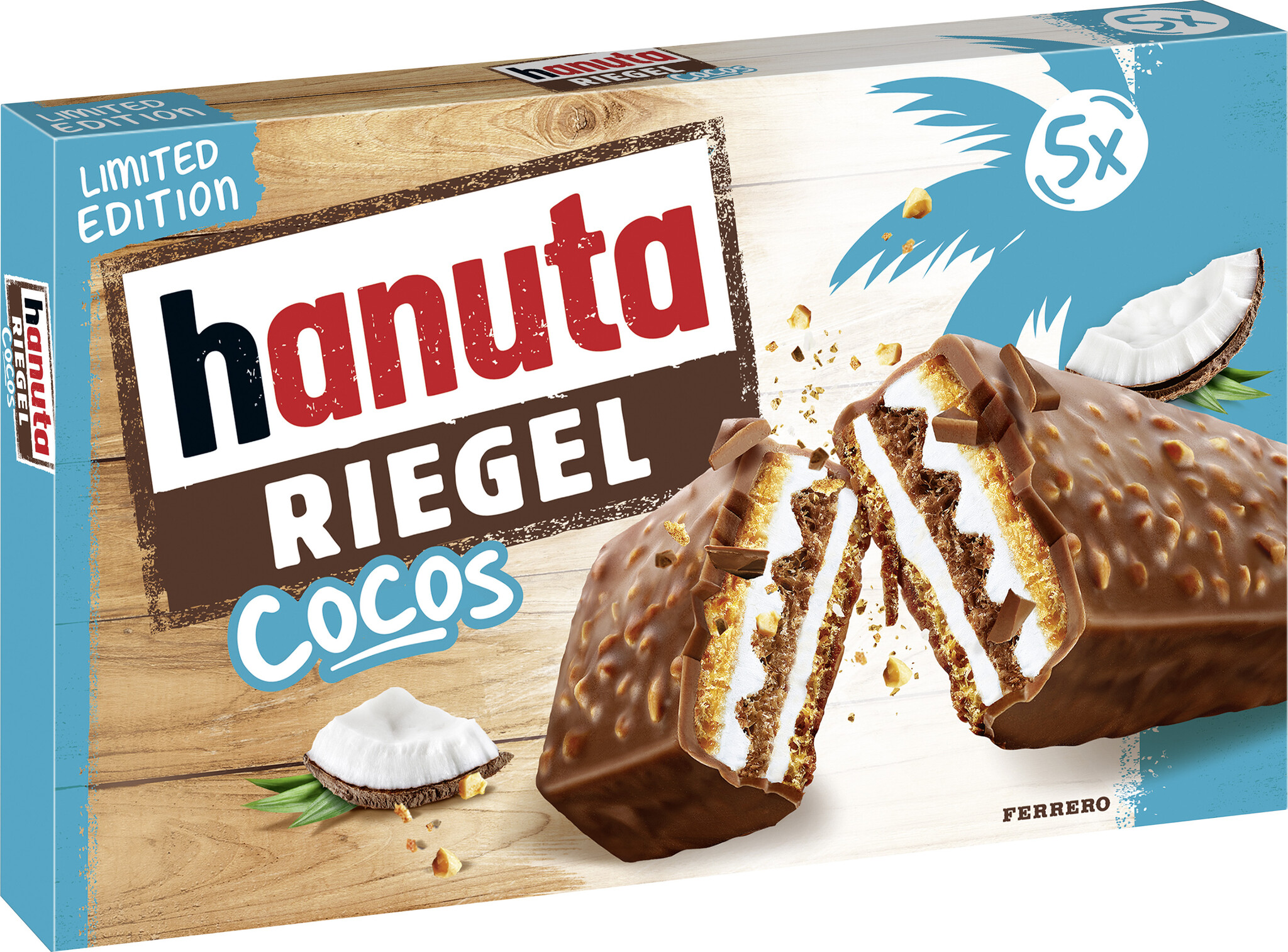 hanuta Riegel Cocos Limited Edition - Vorratspack mit 16 Packungen zu je 172,5g