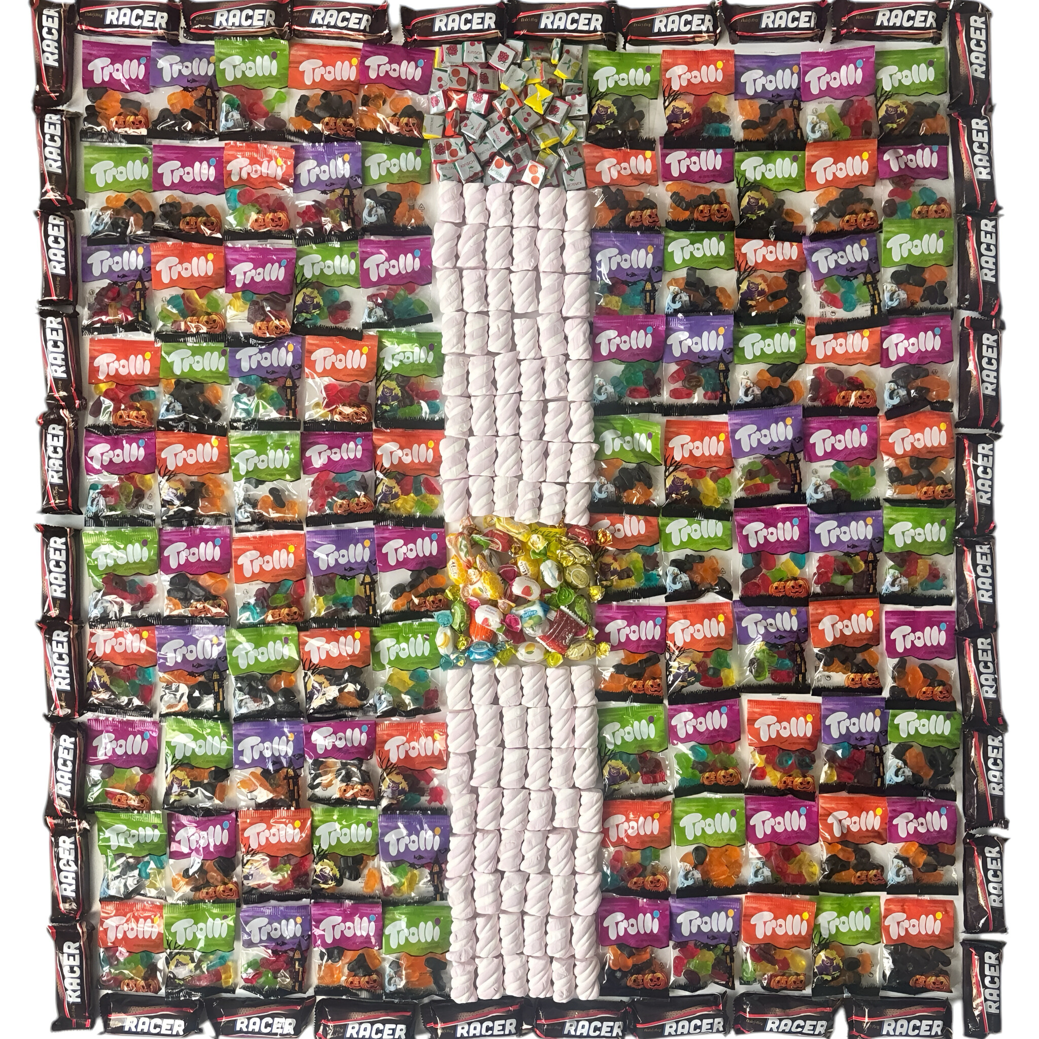 CAPTAIN PLAY Karneval Wurfmaterial, 4 kg Mix, 300 Teile Wurfmaterial Karneval in Einzelverpackung, Süßigkeiten Großpackung mit Resten von Halloween, Weihnachten und Ostern