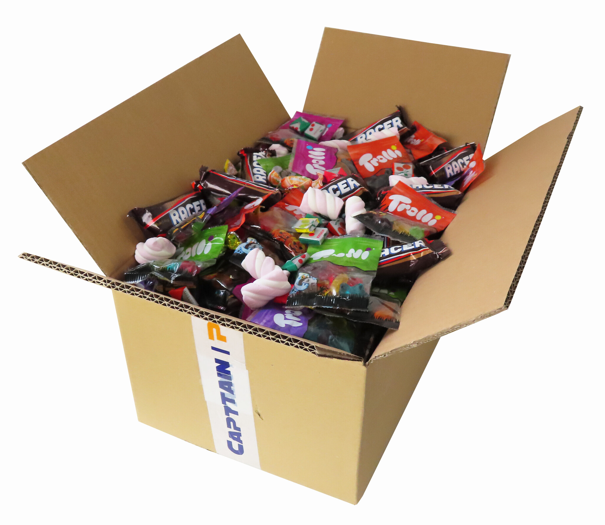 CAPTAIN PLAY Karneval Wurfmaterial, 4 kg Mix, 300 Teile Wurfmaterial Karneval in Einzelverpackung, Süßigkeiten Großpackung mit Resten von Halloween, Weihnachten und Ostern