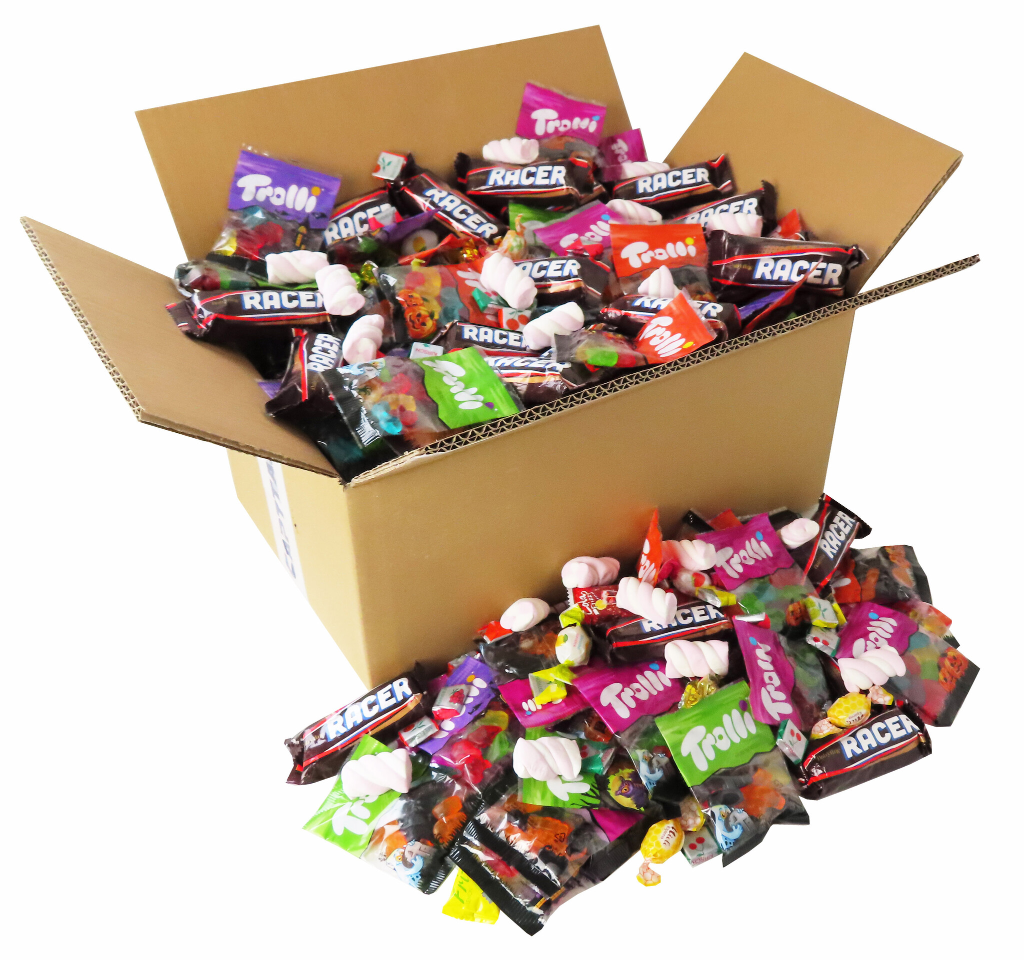 CAPTAIN PLAY Karneval Wurfmaterial, 4 kg Mix, 300 Teile Wurfmaterial Karneval in Einzelverpackung, Süßigkeiten Großpackung mit Resten von Halloween, Weihnachten und Ostern