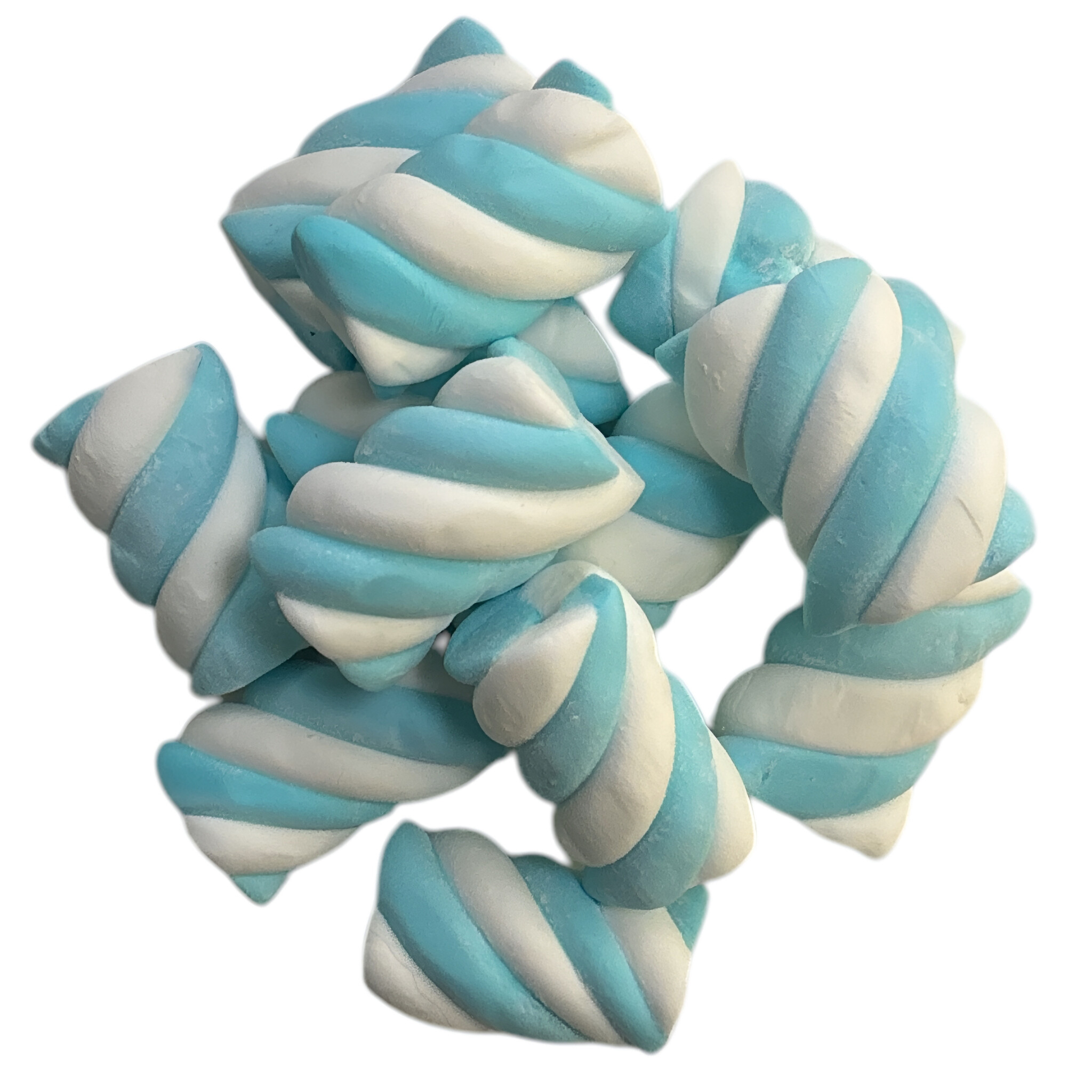 Wurfmaterial Karneval Marshmallows, 1.250 Stück blau in Einzelverpackung, CAPTAIN PLAY 5 kg Süßigkeiten Großpackungen