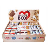Ferrero Knusper Box mit 74 Teilen in 6 Sorten, mit Kinder Cards, Nutella Biscuits, Kinder Happy Hippo, Nutella B-Ready und Giotto, 1er Pack (1 x 1,8kg)