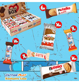 Ferrero Knusper Box mit 74 Teilen in 6 Sorten, mit Kinder Cards, Nutella Biscuits, Kinder Happy Hippo, Nutella B-Ready und Giotto, 1er Pack (1 x 1,8kg)