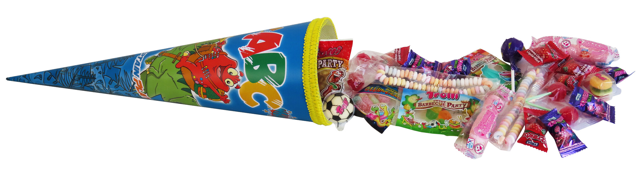 CAPTAIN PLAY Schultüte 35cm gefüllt mit Süßigkeiten ohne Schokolade (20-teilig)