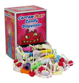 CAPTAIN PLAY | Retro Süßigkeiten Candy Dispenser| Retro Süßigkeiten Box mit 600g Nostalgie-Süßigkeiten in Einzelverpackung