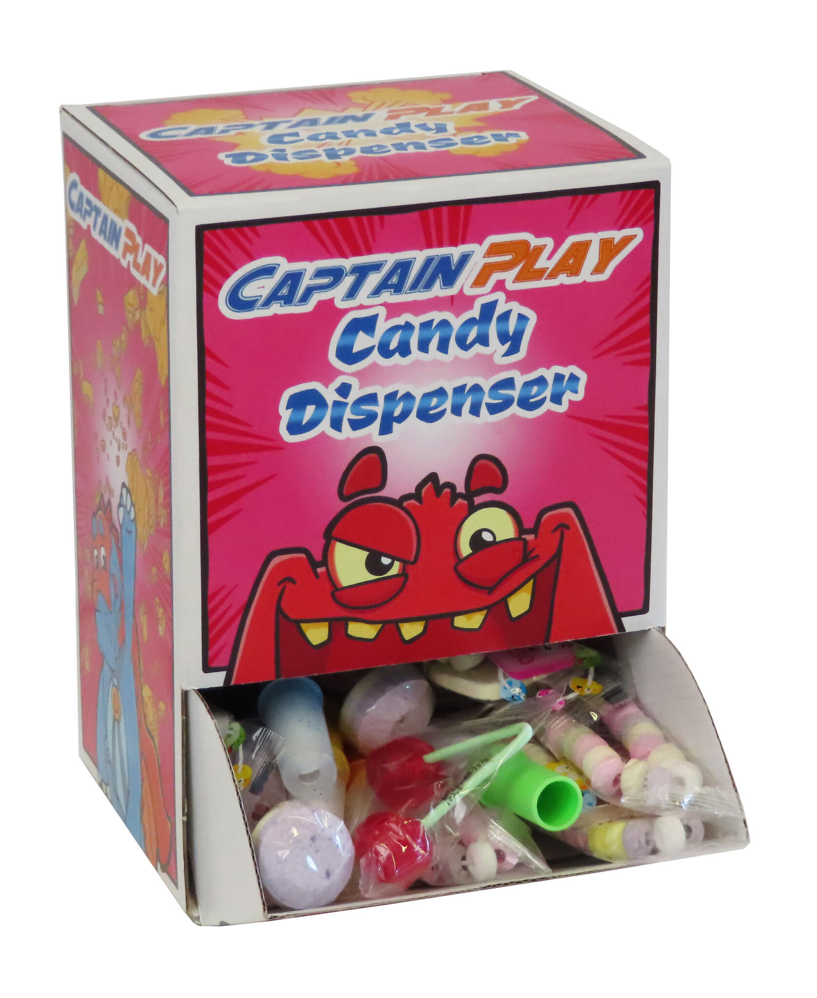 CAPTAIN PLAY | Retro Süßigkeiten Candy Dispenser| Retro Süßigkeiten Box mit 600g Nostalgie-Süßigkeiten in Einzelverpackung