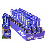 Milka Schmunzelhase Alpenmilch 24 x 45g I Osterschokolade Großpackung