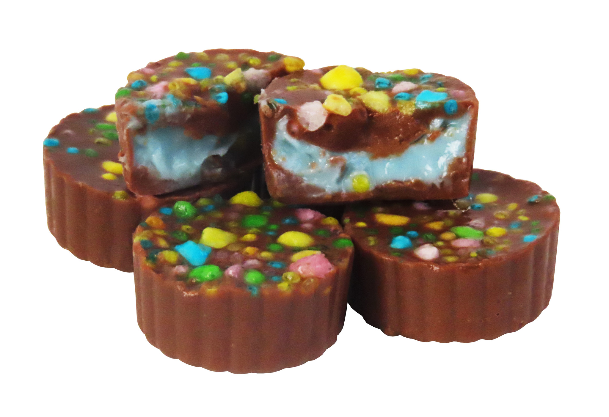 CAPTAIN PLAY Bubble Gum Style Chocolates, 160g | Pralinen mit saftiger Bubble Gum Creme Füllung | feines Topping aus Kaubonbon Stückchen