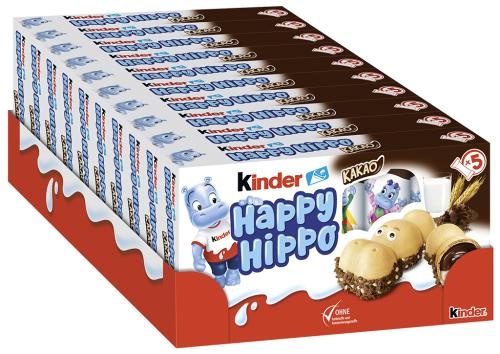 Kinder Happy Hippo Cacao 10 x 103,5g - EPAL mit 255 Umkartons (2550 x 103,5g)