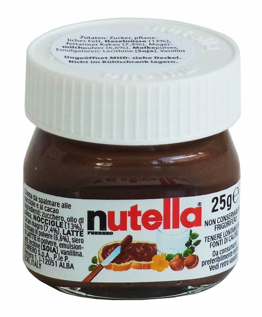 Nutella Mini Glas 64 x 25g - EPAL mit 144 Umkartons (9216 x 25g)