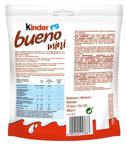 Kinder Bueno Mini 16 x 108g Beutel - EPAL mit 64 Umkartons (1024 x 108g)