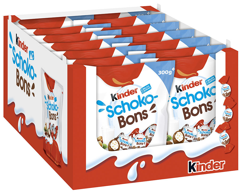 Kinder Schoko-Bons 14 x 300g - EPAL mit 48 Umkartons (672 x 300g)