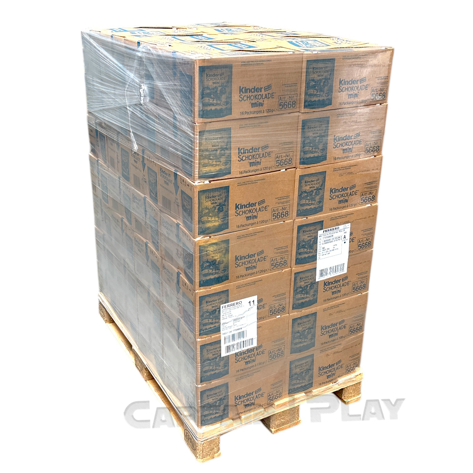 Kinder Schokolade Mini 16 x 120g - EPAL mit 56 Umkartons (896 x 120g)