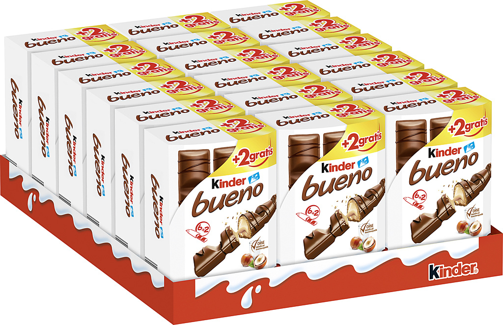 Ferrero Kinder Bueno 18 x 8er Pack  - EPAL mit 56 Umkartons  (1008 x 172g)