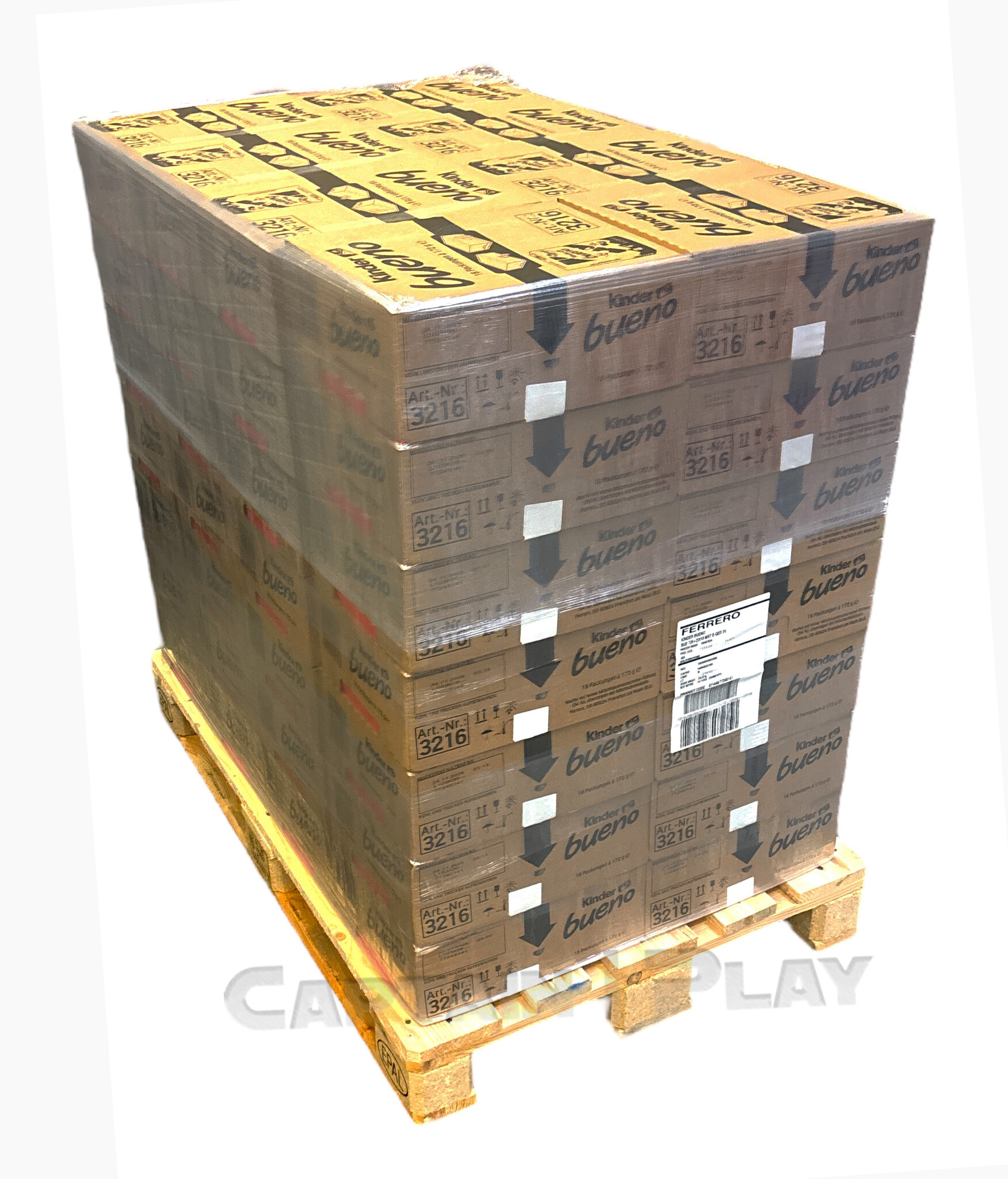 Ferrero Kinder Bueno 18 x 8er Pack  - EPAL mit 56 Umkartons  (1008 x 172g)