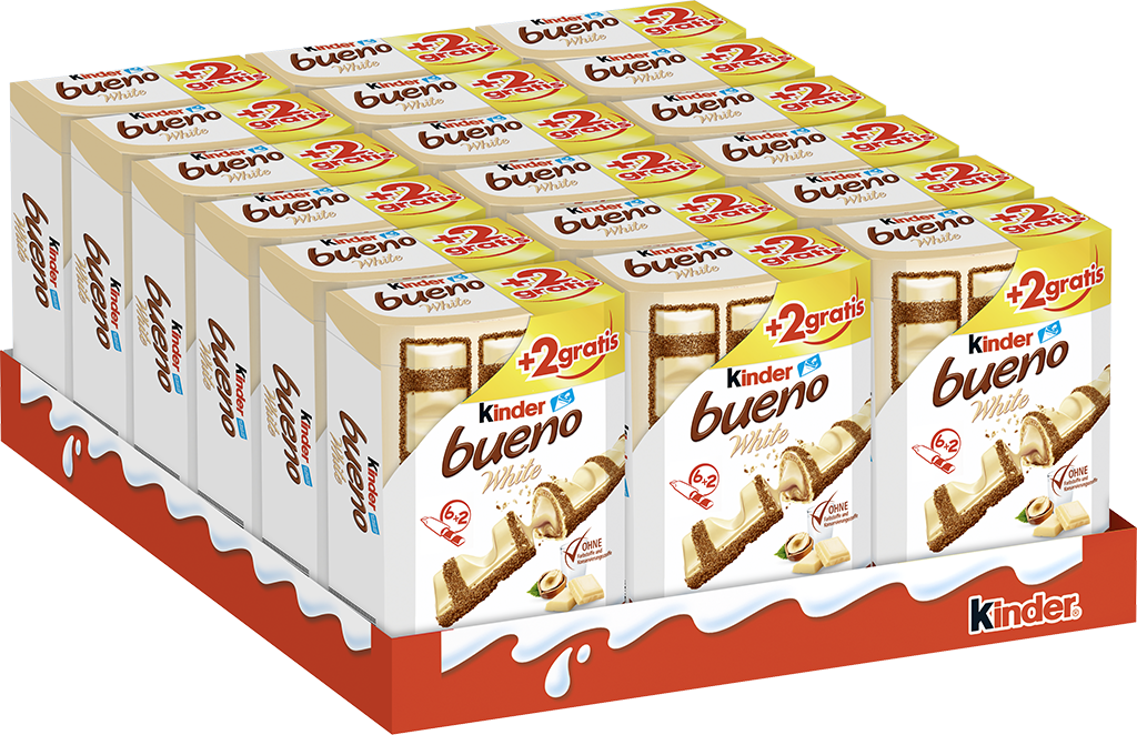 Kinder Bueno White 18 x 8er Pack  - EPAL mit 56 Umkartons (1008 x 156g)