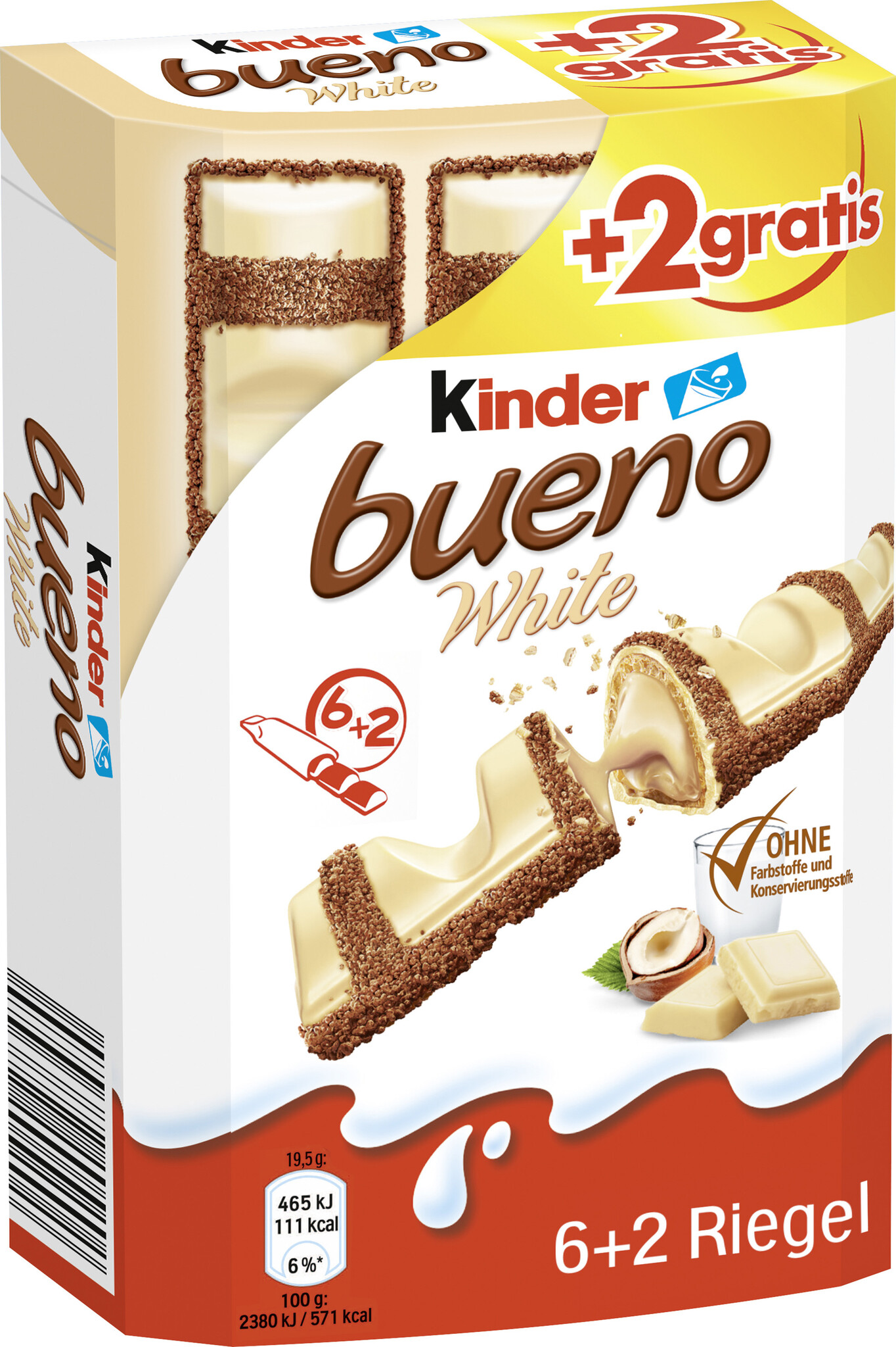 Kinder Bueno White 18 x 8er Pack  - EPAL mit 56 Umkartons (1008 x 156g)