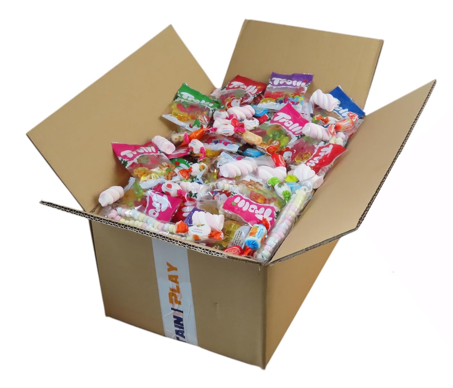 CAPTAIN PLAY Karneval Wurfmaterial, 4 kg Mix, 300 Teile Wurfmaterial Karneval in Einzelverpackung, Süßigkeiten Großpackung mit Resten von Halloween, Weihnachten und Ostern