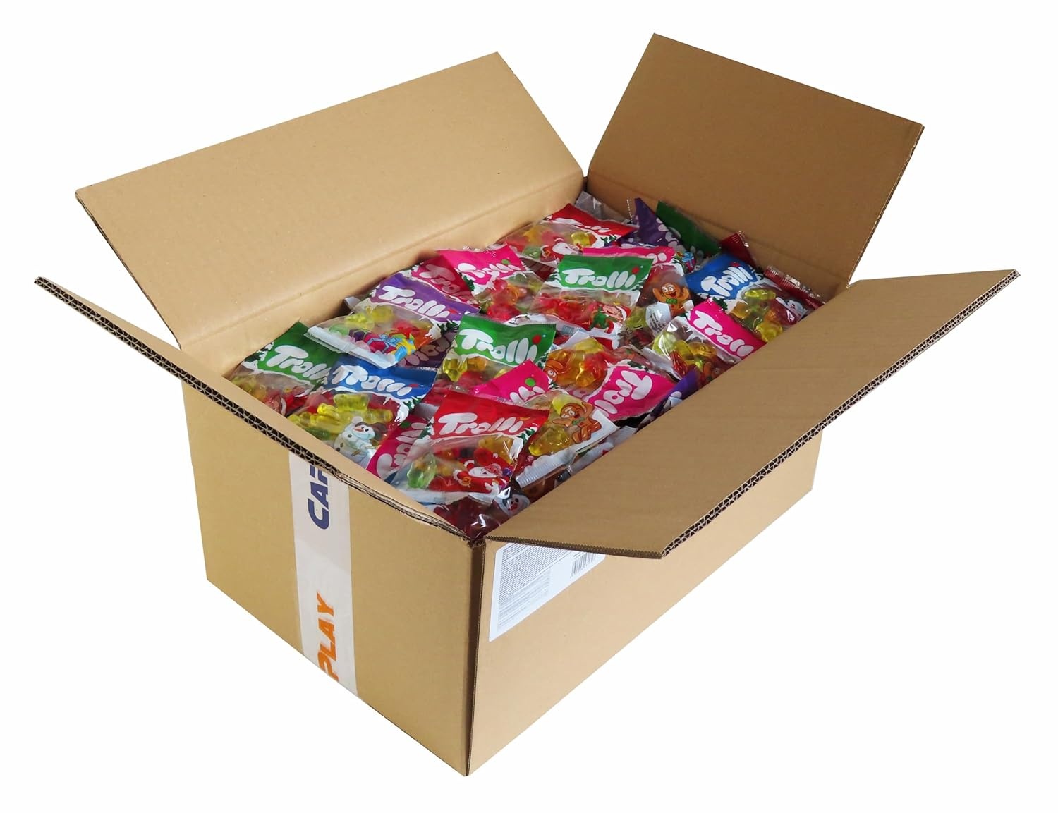 Trolli Wurfmaterial Karneval 5kg Karneval Süßigkeiten Mix Karton mit Trolli Fruchtgummi in Einzelverpackung, 1er Pack (1 x 5kg)