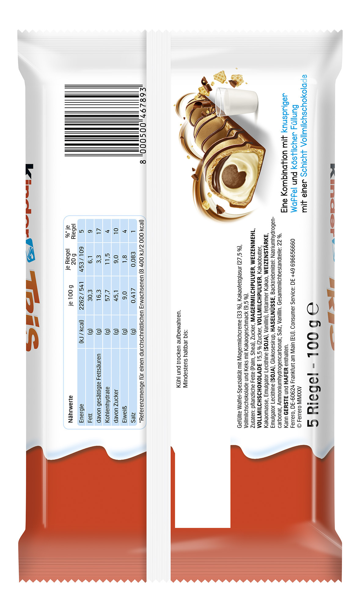 Ferrero Kinder Tris 5er Pack 14 x 100g