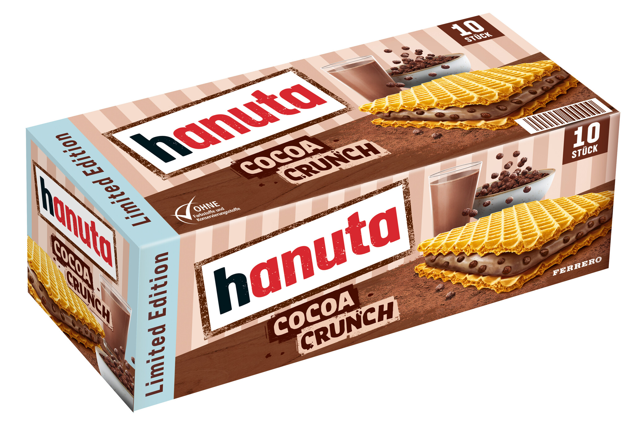 hanuta Cocoa Crunch  10er Pack 20 x 220g Multipack  - EPAL mit 48 Umkartons (960 x 220g)