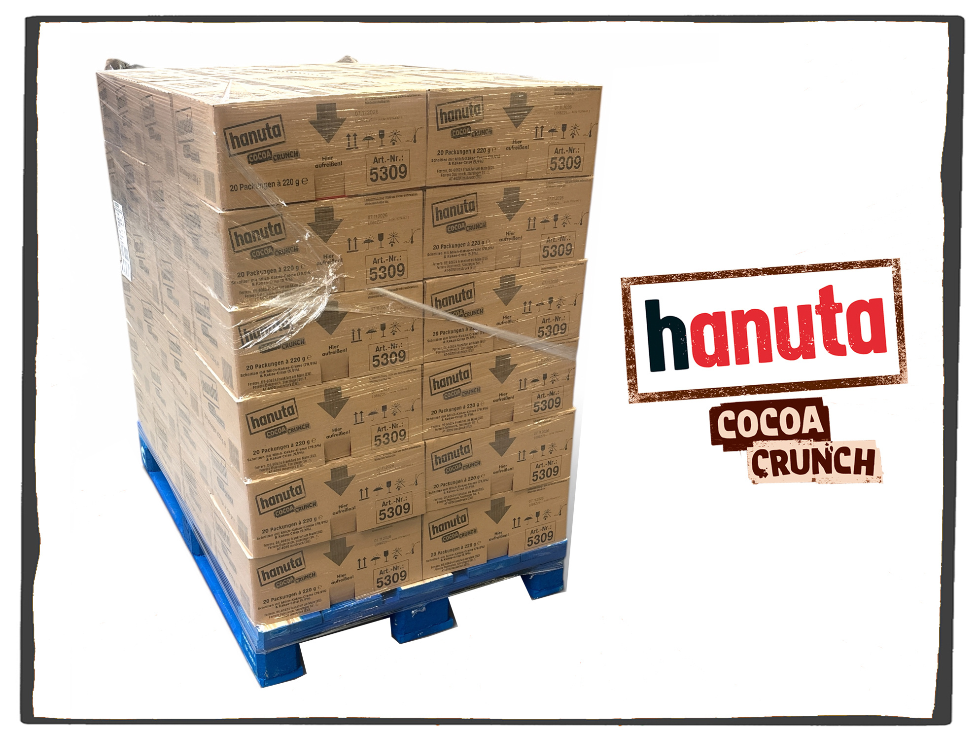hanuta Cocoa Crunch  10er Pack 20 x 220g Multipack  - EPAL mit 48 Umkartons (960 x 220g)