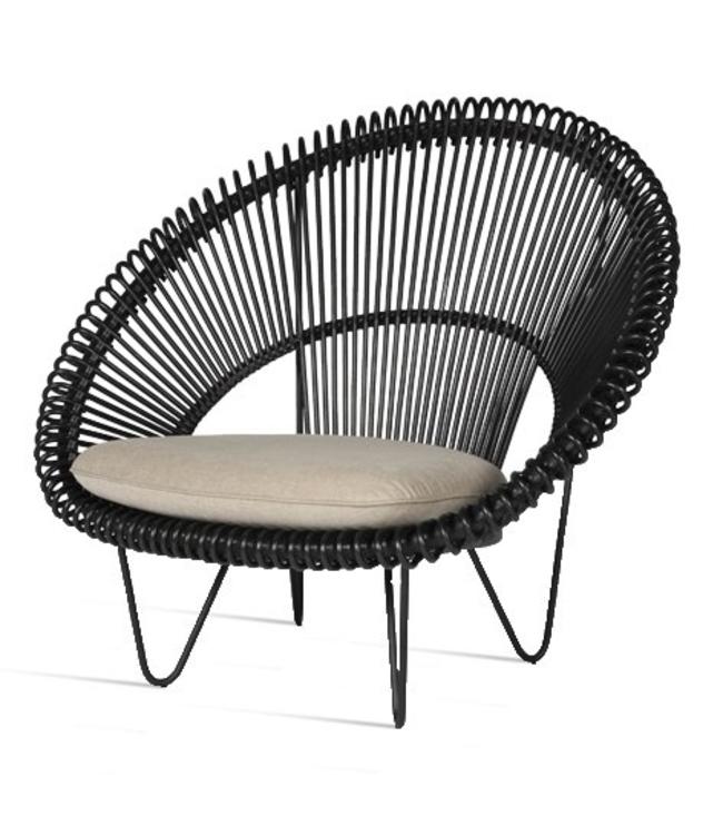 Roy Cocoon lounge  - Zwart of Camel