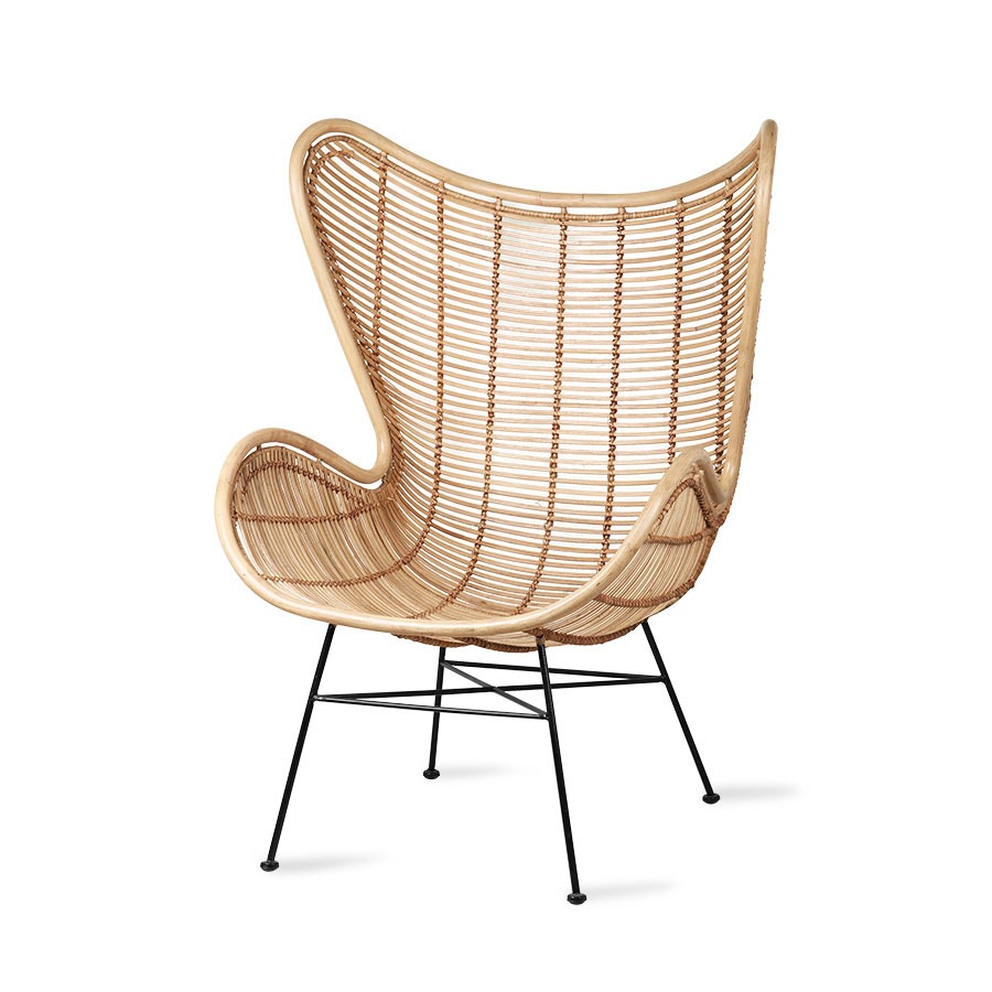 glas kwaliteit Medisch Egg chair HK living - Ratan natural - Driedeco