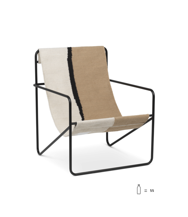 Desert Lounge Chair  - Zwart frame