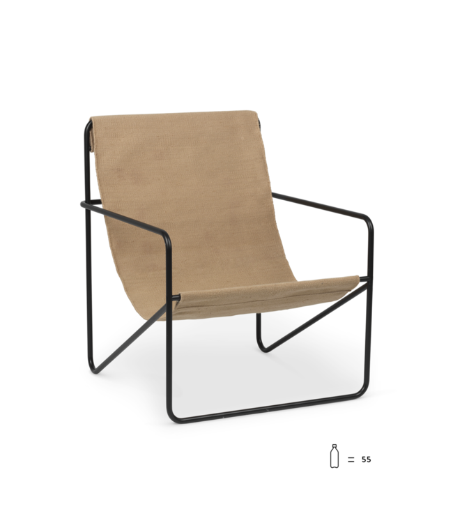 Desert Lounge Chair  - Zwart frame