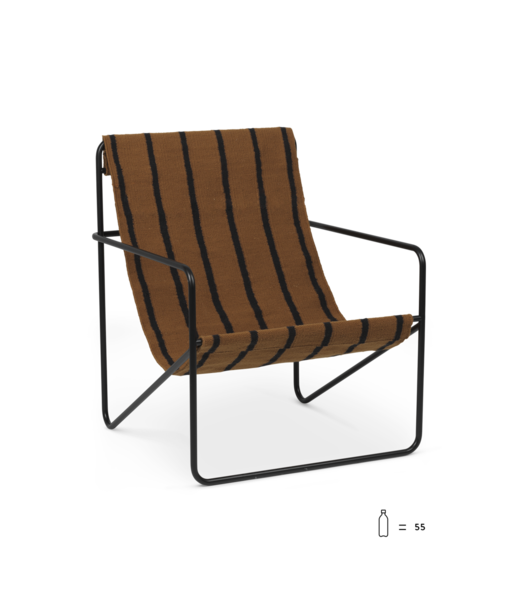 Ferm Living Desert Lounge Chair  - Zwart frame